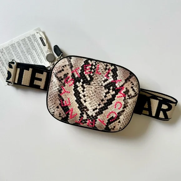 Stella McCartney Convertible Studded Faux Snake-Effect Leather Belt Bag NWT - Picture 5 of 8